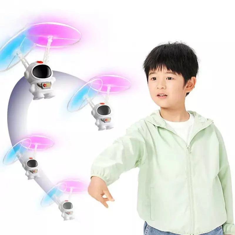 Mini Drone Infantil Robô Voador Astronauta e Luzes Brilhantes