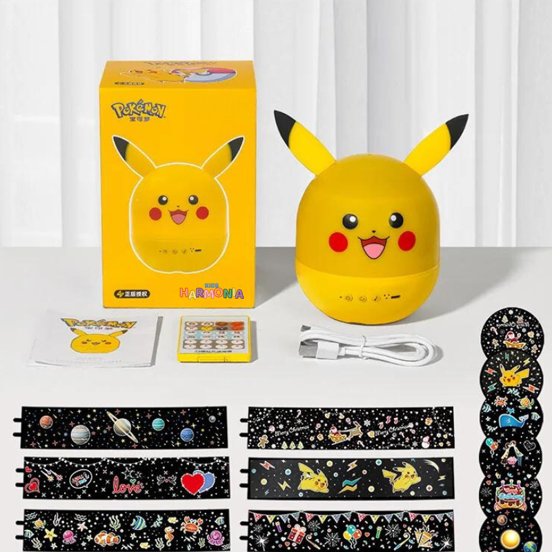 Luminária do Pikachu com Música Original e Controle Remoto