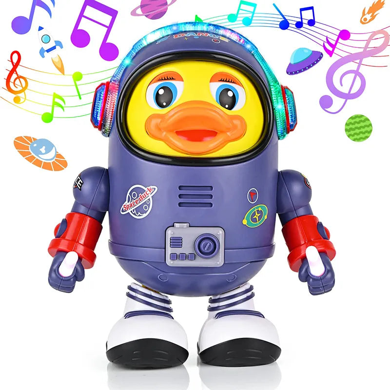 Pato de Brinquedo Musical – Robô Dançante com Efeitos Luminosos