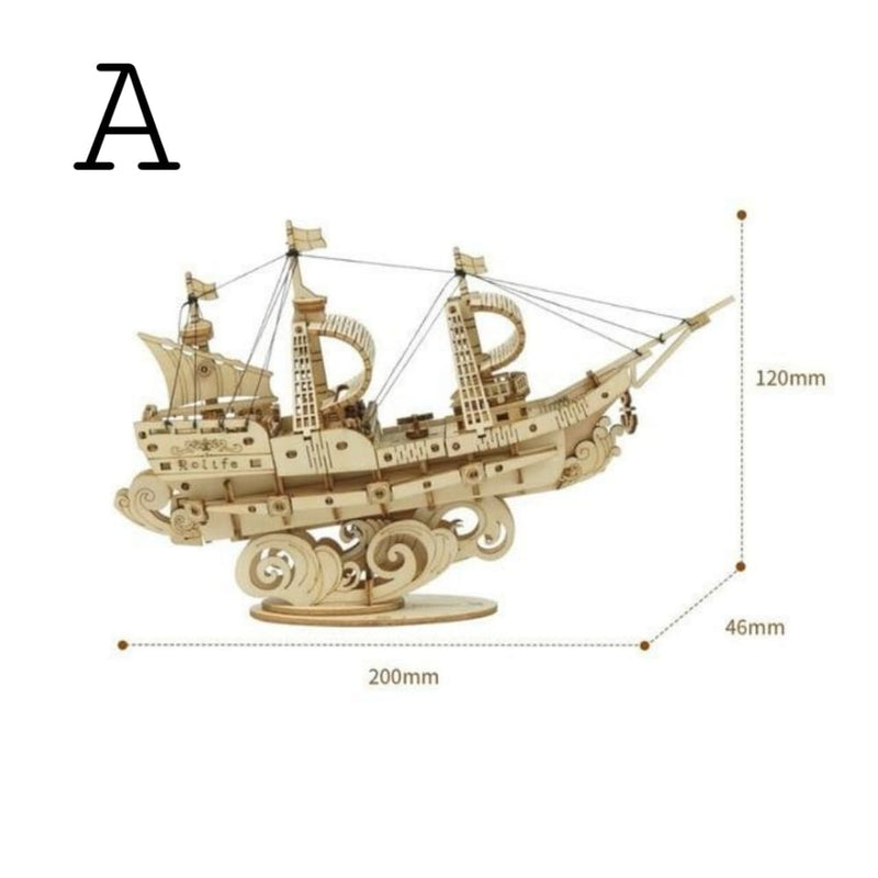 Quebra Cabeça De Barco 3D