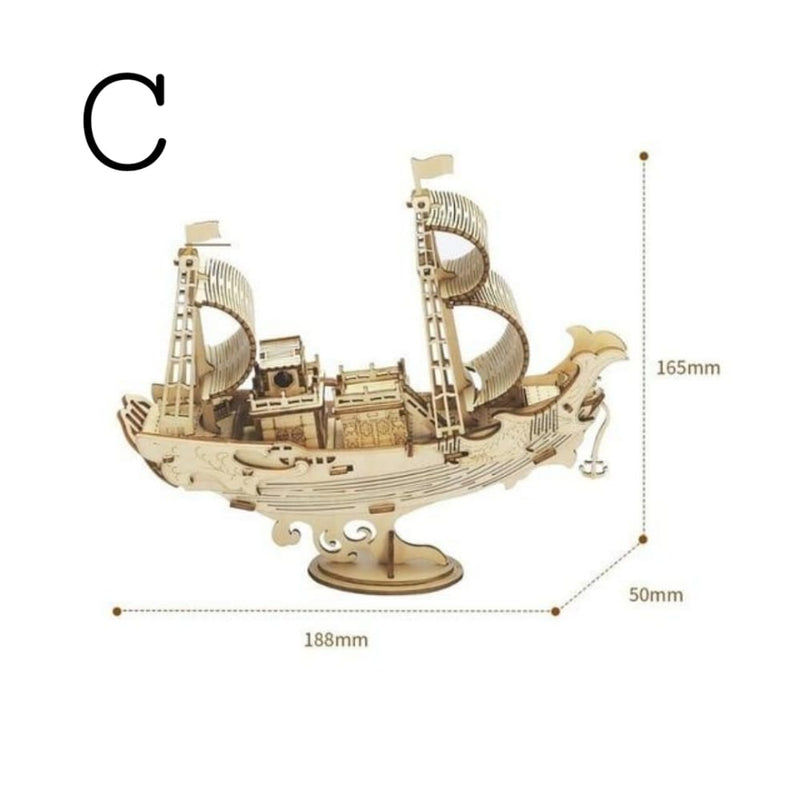 Quebra Cabeça De Barco 3D